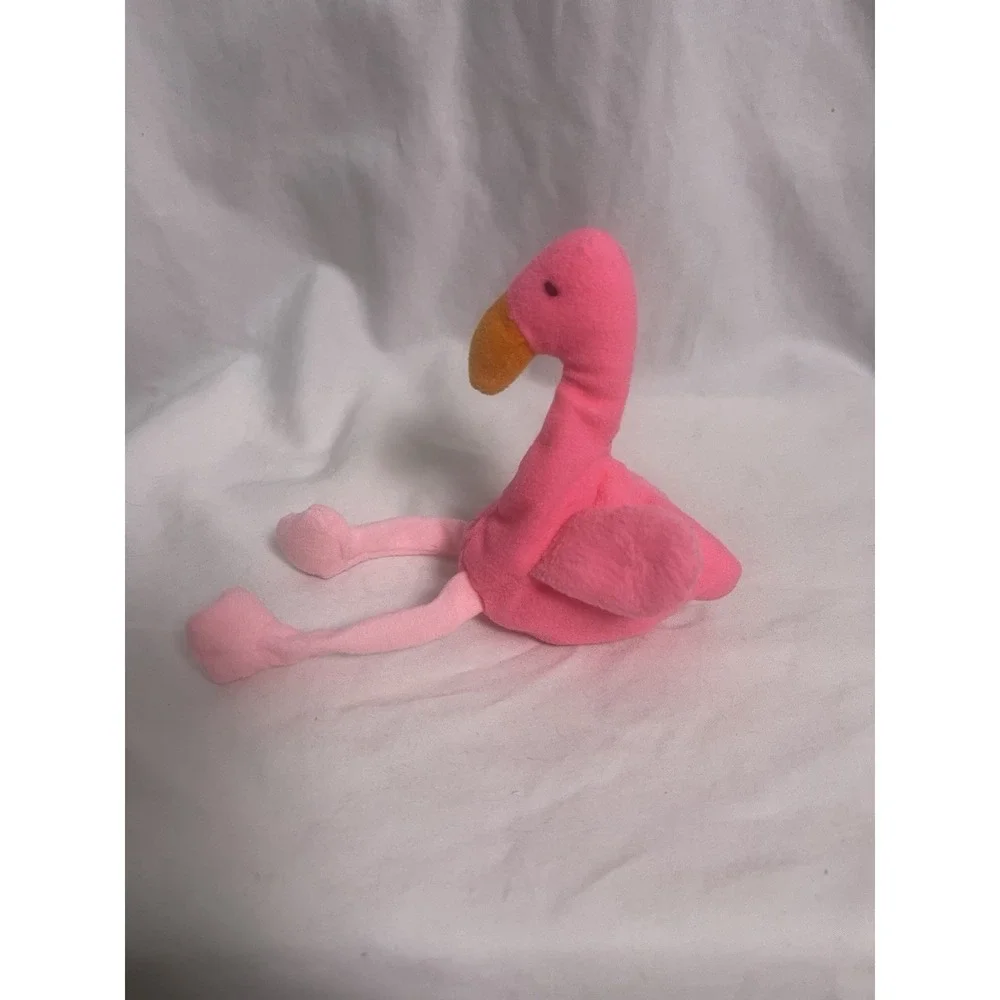 Ty Beanie Babies Pink Flamingo Plush Toy 1993 4.5 Inches.